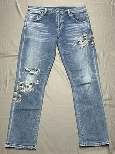 Citizens of Humanity CoH Emerson Embroidered Slim Boyfriend Jeans 27 (30x27) EUC - Picture 1 of 14