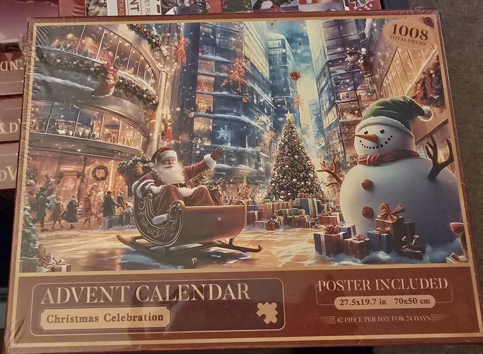 Puzzle Calendario Adviento - Celebración Navidad - 1008 Piezas - NUEVO Precintado Foto 1 de 1