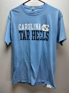 UNC Tar Heels T-Shirt Large Blue Hanes Carolina NCAA College Tee Mens 19.5x27 - Picture 1 of 4