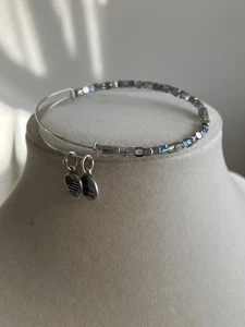 Alex and Ani Beaded Bangle Bracelet Silver tone small beads - Picture 1 of 4