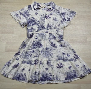 Mini Vestido Umgee Boho Chic Tropical En Niveles Vacaciones Playa Mezcla Rayón Mediano - Imagen 1 de 7