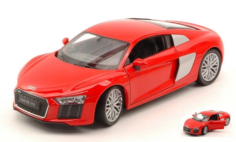 Audi R8 V10 2016 Red 1:24 1:24 WELLY 24065R - Immagine 1 di 1