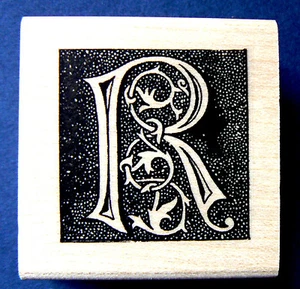 Monogram Letter R  rubber stamp  WM P41 - Picture 1 of 1