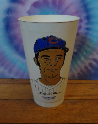 1973 7-11 Slurpee Cup BILLY WILLIAMS Chicago Cubs 7 Eleven - Image 1 of 2
