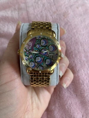 Pre-Owned BERTHA Genevieve Peacock Mother of Pearl Dial Gold-tone Ladies Watch - Image 1 of 4