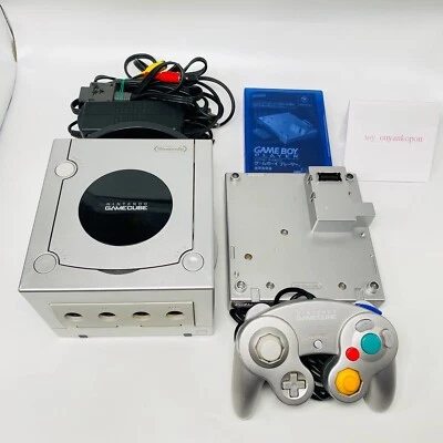 Nintendo Gamecube Silver Console Enjoy plus pack GBA Gameboy Player japanese - Image 1 of 4