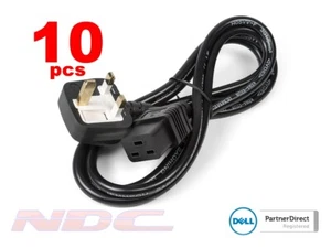 10 x NEW Dell 1.8m (6ft) UK 3-pin High Power C19 Power Cable/Lead250V (Joblot) - Picture 1 of 2