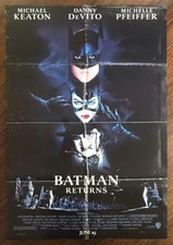 BATMAN RETURNS 1992 Michael Keaton Dark Knight Gotham Cult ORIGINAL MOVIE POSTER