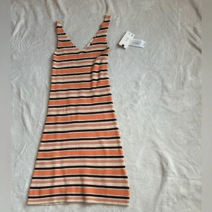 Rip Curl Block Party Knit Mini Dress, Orange,Size Small, NWT - Picture 1 of 8