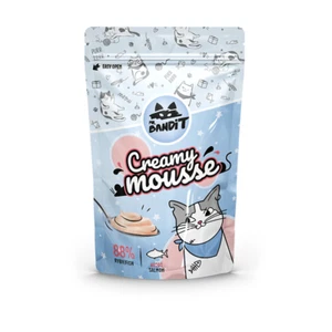 Mr. Bandit Cremige Mousse Katzenleckerei Lachs Pasta 60g - Zdjęcie 1 z 2