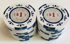 (25) $1 CASINO ROYALE POKER CHIPS