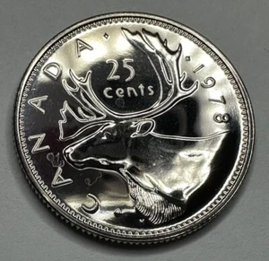 1978 Canadian 25Cent Quarter Proof-Like Coin Uncirculated. Beautiful Coin!!! - Picture 1 of 4