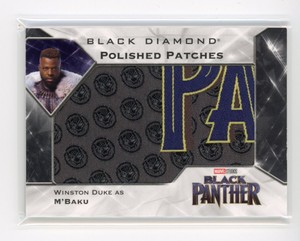 WINSTON DUKE AS M'BAKU 2021 Marvel Black Diamond PP-BP4 POLISHED PATCHES B