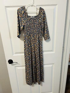 Speechless Girls Navy Blue Floral Romper Soft Size Small - Picture 1 of 12