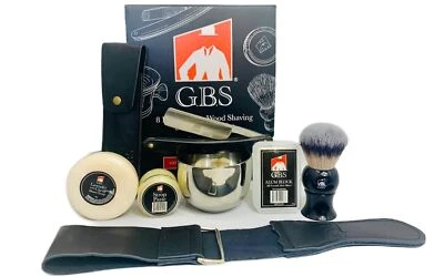G.B.S Shaving Straight Razor Kit - Shave-Ready Steel Blade, Honing Strop,Comp... - Image 1 of 4