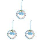  Set of 3 Lily The Valley Pendant Flower Decorations Car Ornament