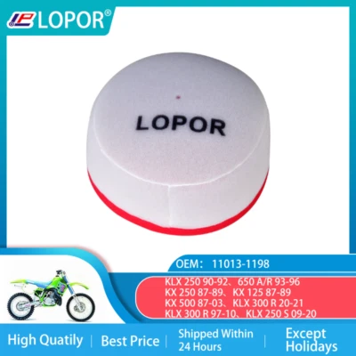 Filtro de aire limpiador para Kawasaki KLX250 90-92 KLX650A/R 93-96 KLX300R 97-10 20-21 Foto 1 de 4