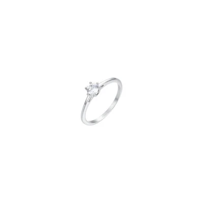 Anello Donna Solitario Luca Barra ANK581 In Acciaio Con Zircone Misura 20 - Immagine 1 di 3