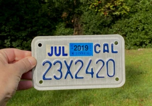 California Motorcycle License Plate Metal Tag # 23X2420 Expired 3yrs Cali - Picture 1 of 5