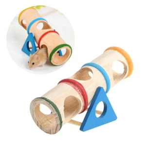 New Wooden Colorful Seesaw Cage House Hide Play Pet Toys Hamster Rat Mouse Mice - Picture 1 of 9