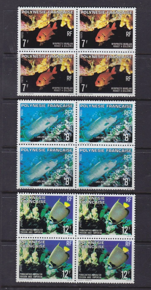 PECES POLINESIA FRANCESA MYRIPRISTIS EMPERADOR NAPOLEÓN NEGRO 4 NH ST.327-329 MI.301-303 Foto 1 de 1