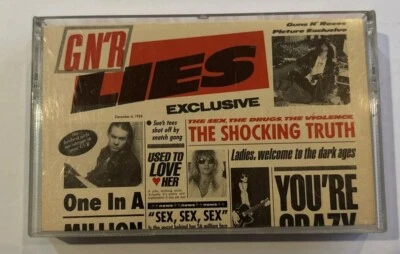Guns N Roses Cassette Tape GNR Lies Axl Rose Slash Duff Adler Izzy Vintage - Image 1 of 4