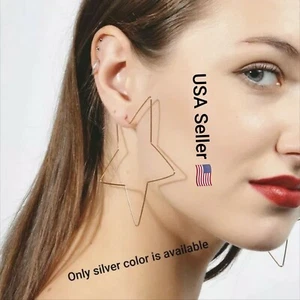 New Fashion Personality Exaggerated Tide Female Earrings Love Big Star Beauty - Picture 1 of 7