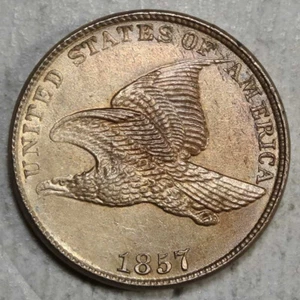 1857 Flying Eagle Cent, Uncirculated, Discounted Early Type 0604-01 - Picture 1 of 7