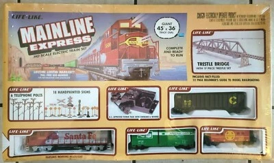 NUEVO Juego de tren MAINLINE EXPRESS realista vintage escala HO Santa Fe, sellado Foto 1 de 3