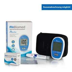 FIA Biomed Blutzuckermessgerät Set Diabetes-Set inkl. Teststreifen & Lanzetten
