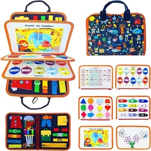 Busy Board Toddlers, Montessori Toys Educational Gift Learning Birthday Fun - Picture 1 of 7