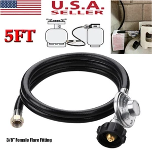 5ft Hose Propane Regulator Low Pressure Gas Tank Qcc1/Type LP Stove Heater Grill - Picture 1 of 7