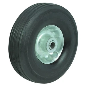 10" IN SOLID HARD RUBBER REPLACEMENT TIRE WHEEL AND RIM HUB FOR DOLLY HAND CART - Picture 1 of 2