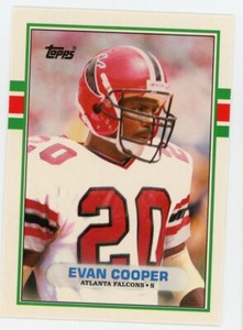 1989 TOPPS TRADED FOOTBALL #129T - EVAN COOPER - ATLANTA FALCONS