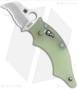 RARE Spyderco Dodo Natural Jade G10 M4 Serrated Knife C80GM4S Exclusive NEW - Picture 1 of 1
