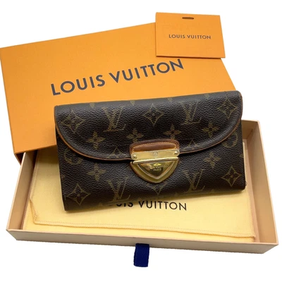 Auténtica billetera larga Louis Vuitton con monograma Eugenia triple pliegue M60123 con ancho y profundidad NS110524 Foto 1 de 4