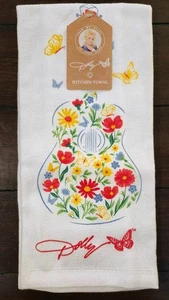 Dolly Parton Küchentuch Blumen Gitarre Wildblumen Schmetterlinge NEU mit Etikett - Bild 1 von 1