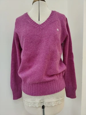 Vintage Y2K Unworn Benetton UK10-12 Wool Jumper Sweater Heather Purple Pink - Image 1 of 4