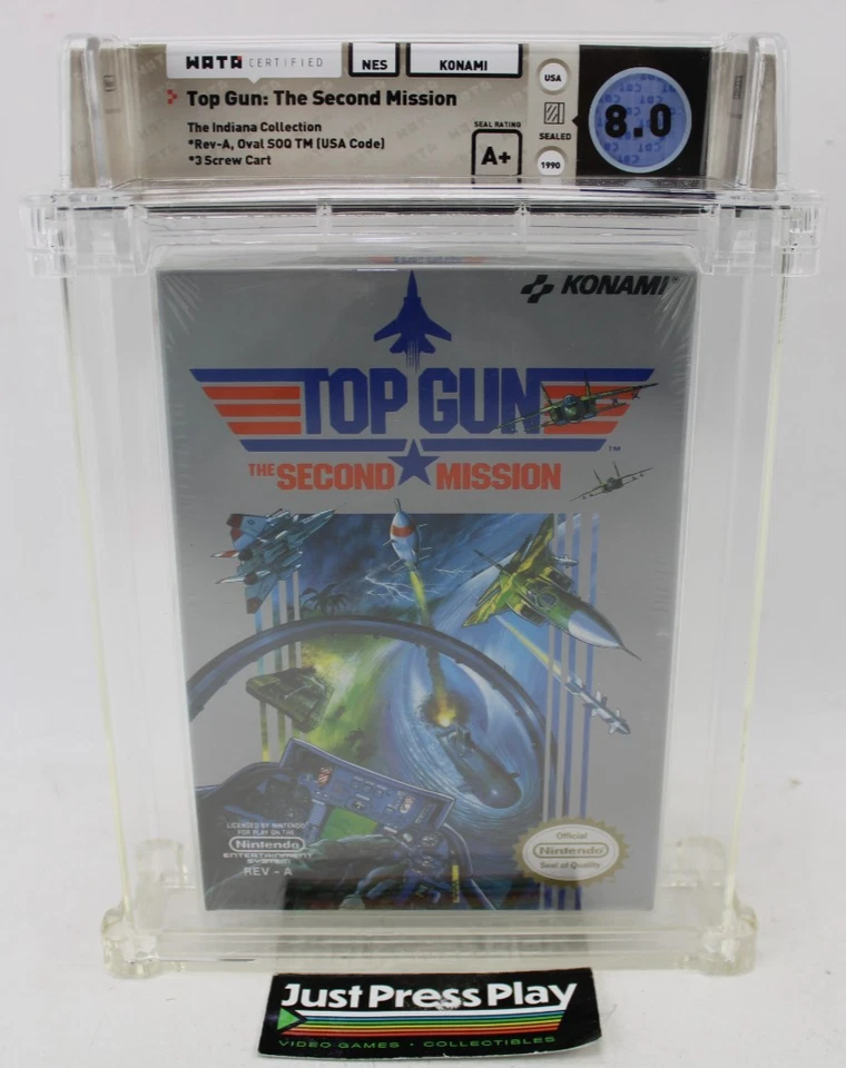 Top Gun: The Second Mission Nintendo NES Sealed Wata Graded 8.0 A+ - Image 1 of 4