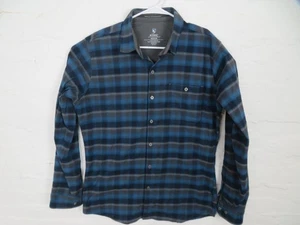KUHL Dillinger Shirt Mens Med Blue Gray Plaid Button Front Long Sleeve Outdoors - Picture 1 of 8