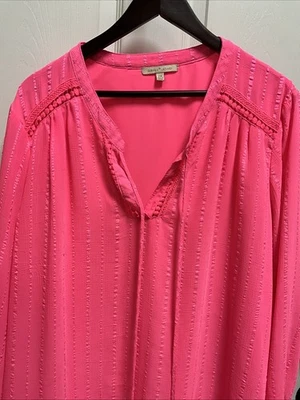 "Blusa túnica Gibson Latimer cuello en V talla 2X manga larga 50"" corpiño forrado en el pecho" Foto 1 de 4