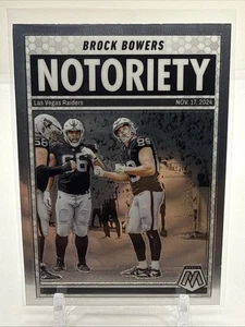 Brock Bowers 2025 Panini Mosaic Notoriety Raiders NEU DROP INSERT - Bild 1 von 2