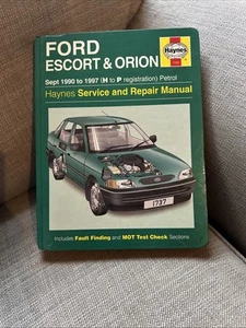 Ford Escort & Orion 1990-2000 Mk6 Zetec Silvertop Haynes Workshop Repair Manual - Picture 1 of 5