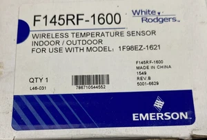 Emerson F145RF-1600 Wireless Temp Sensor Indoor / Outdoor White Rodgers - Picture 1 of 6