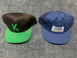 Vintage Lot Kool Zigaretten und Krone Lift Truck Snapback Trucker Hüte - Bild 1 von 7