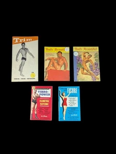 Body Beautiful, Trim etc Vintage Muscle Masculine Art Magazine Lot 1950s 1960s - Picture 1 of 12