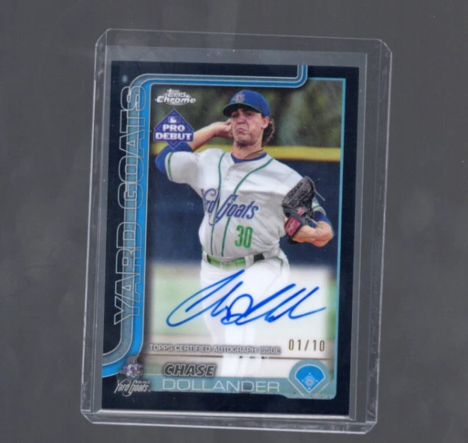 2025 Topps Pro Debut Chase Dollander Black Chrome Refractor Auto Autograph 1/10  - Image 1 of 2