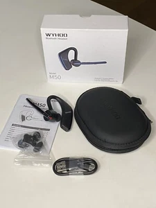 WYHOO M50 Freisprechanlage Bluetooth 5.2 Headset CVC8.0 Dual Mic NEUWERTIG - Zdjęcie 1 z 7