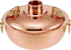 SHINKOUKINZOKU Pentola in rame Shabushabu 26 cm 3,5 L s-1057h Made in Japan NUOVO - Foto 1 di 3