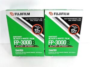 【UNUSED 2 PACKS 2000 & 2001】 FujiFilm Fuji FP-3000B Instant Film From JAPAN #721